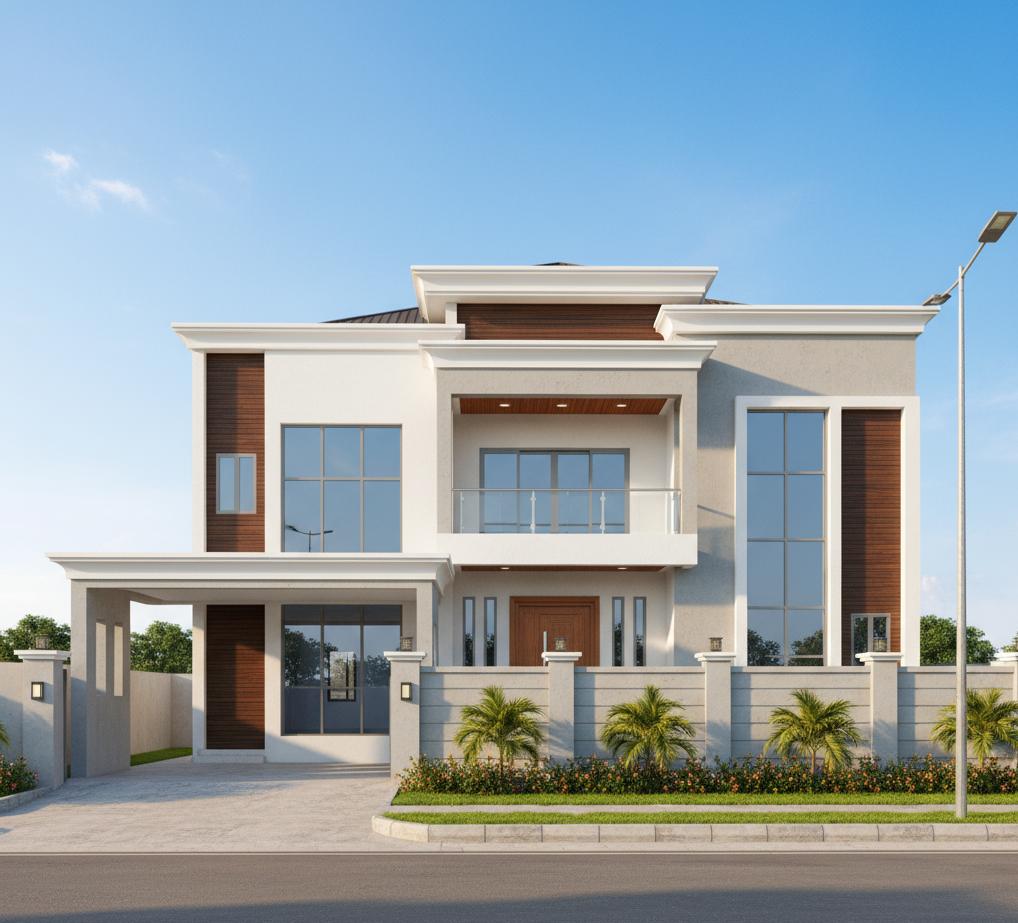 Modern duplex house